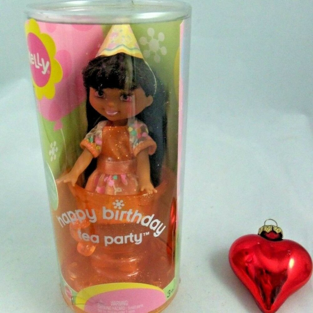 Happy Birthday Tea Party Kelly Doll- Nia in Peach Cup & Outfit Mattel#C1270-New